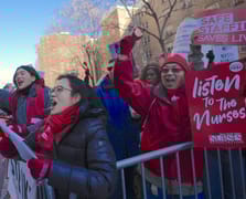 ABD'de hemşireler grev yaptı