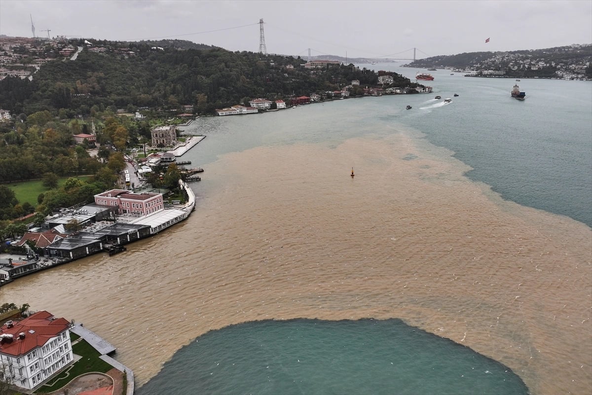 İstanbul Boğazı kıyı kesimlerinde deniz rengi kahverengiye döndü