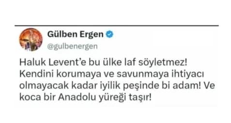 Gülben Ergen Haluk Levent açıklaması