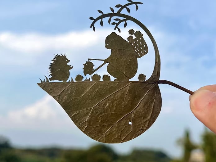 Detaylarla dolu bir dünya: Lito’nun yaprak sanatı