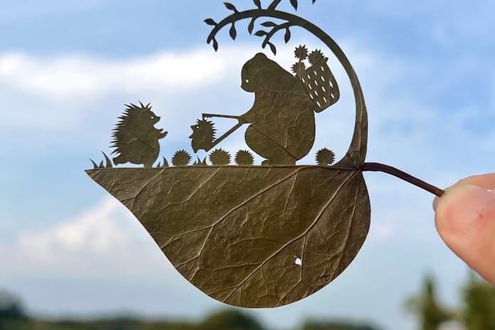 Detaylarla dolu bir dünya: Lito’nun yaprak sanatı