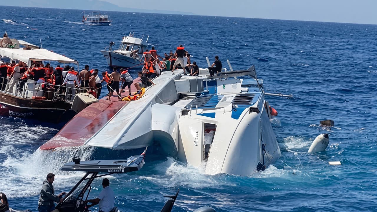 Girne'de batan gemiye ulaşıldı: Kayıp 20 kişi aranıyor 
