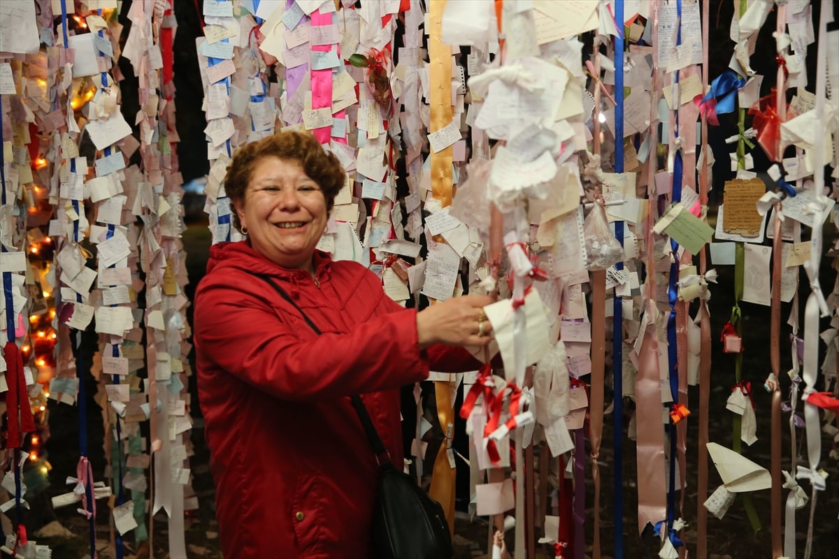 Dilek ağacına asılan dilekler