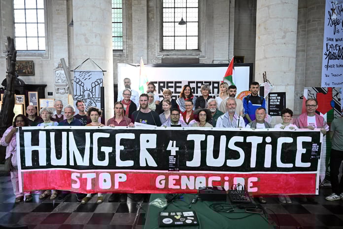 Belçikalı aktivistler Filistin için açlık grevine başladı
