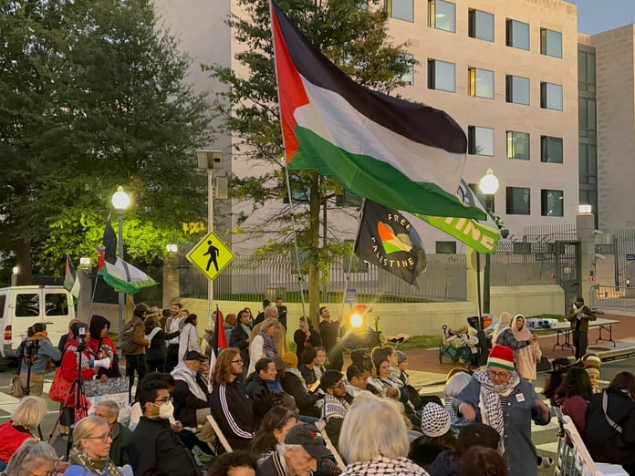 Gazze ablukasına son verilmesi için Washington'da geniş çaplı protesto