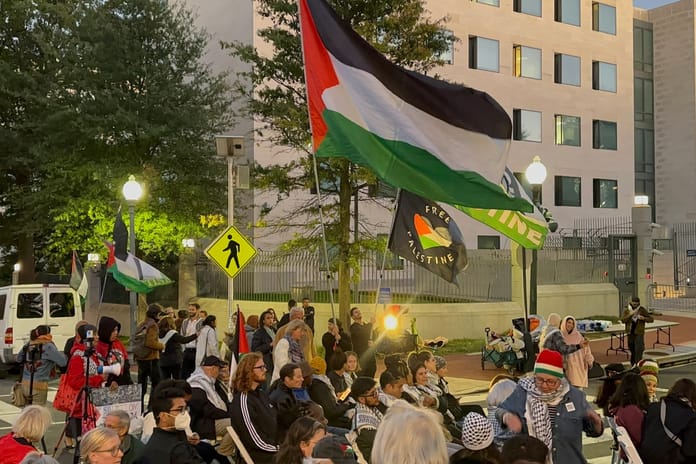 Gazze ablukasına son verilmesi için Washington'da geniş çaplı protesto