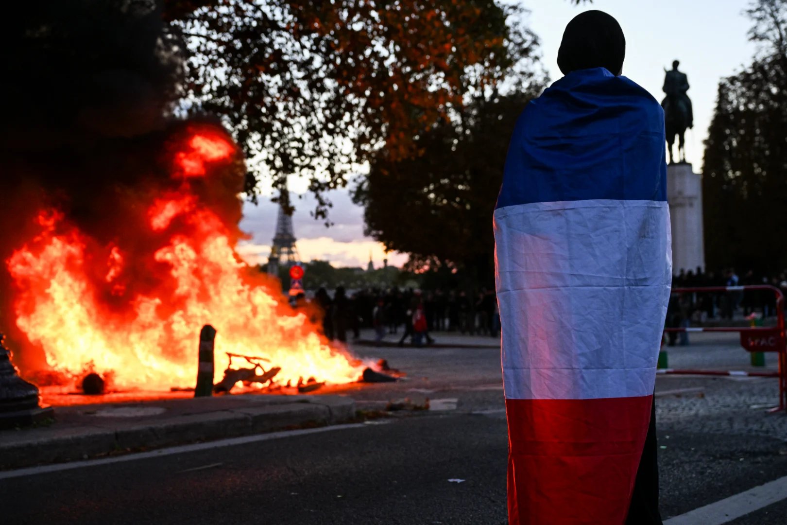 Buildings Burn as Riots Spread Across France