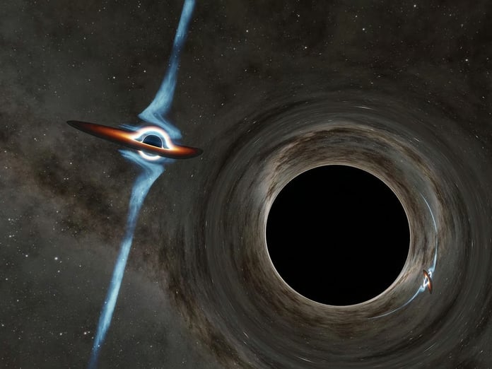 İlk kez iki kara delik birbirinin etrafında dönerken görüntülendi