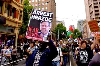 "Herzog to The Hague" Thousands Protest Herzog in Sydney