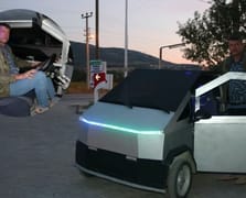 Denizlili Rüştü Bal, Elon Musk'ın Cybertruck'ını 75 bin liraya yaptı