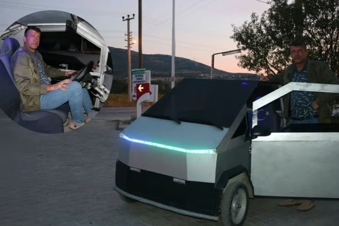 Denizlili Rüştü Bal, Elon Musk'ın Cybertruck'ını 75 bin liraya yaptı