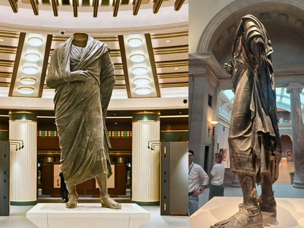 Marcus Aurelius heykeli Beştepe'de ziyaretçiyle buluşuyor