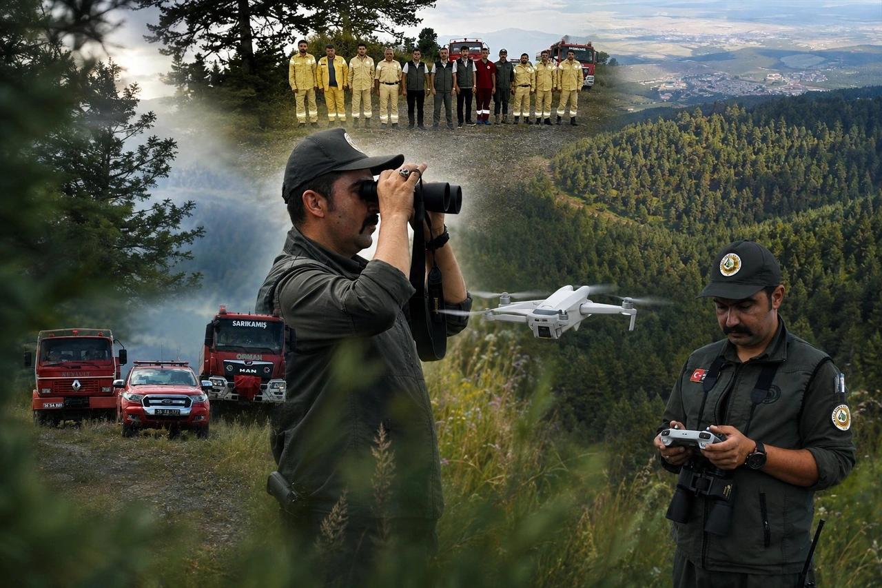Doğu Anadolu'da orman yangını nöbeti