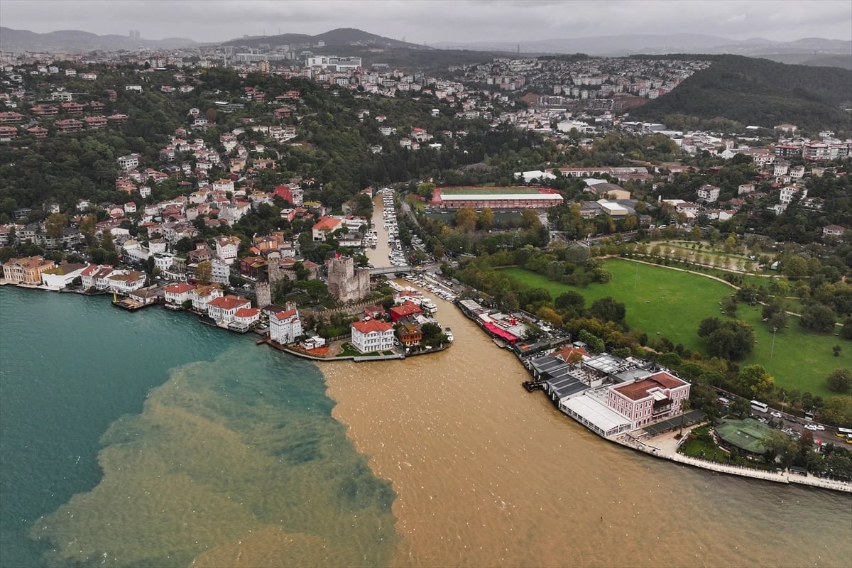 İstanbul Boğazı kıyı kesimlerinde deniz rengi kahverengiye döndü