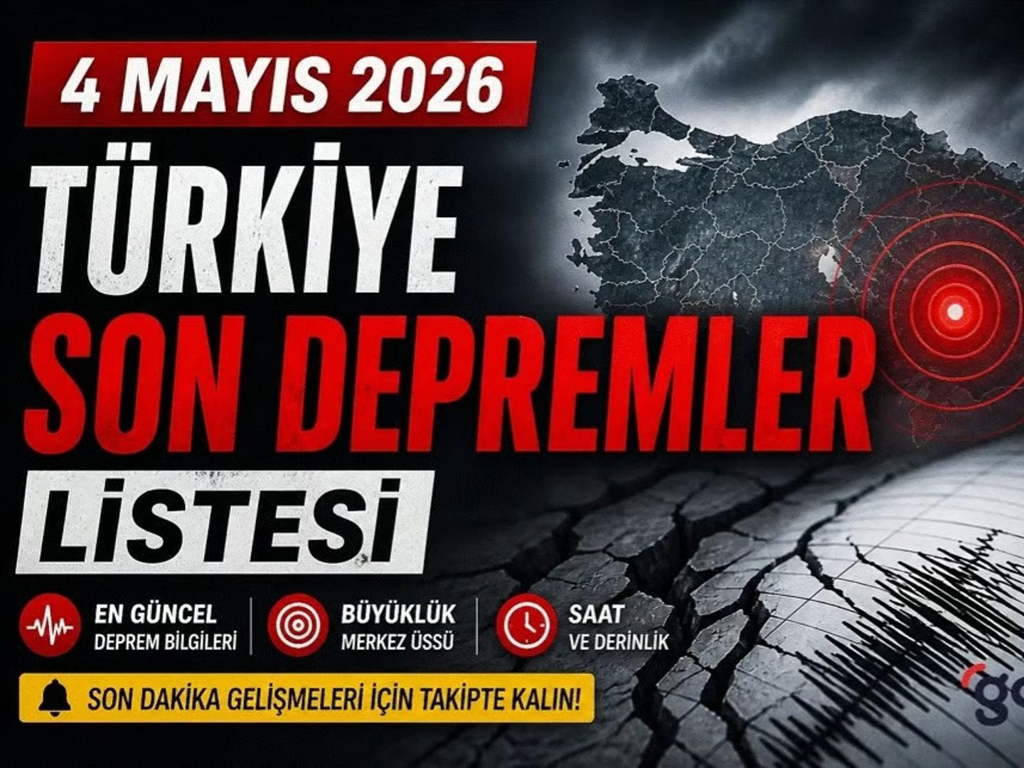 Son dakika deprem mi oldu, nerede, kaç şiddetinde? 4 Mayıs Türkiye son depremler listesi verileri
