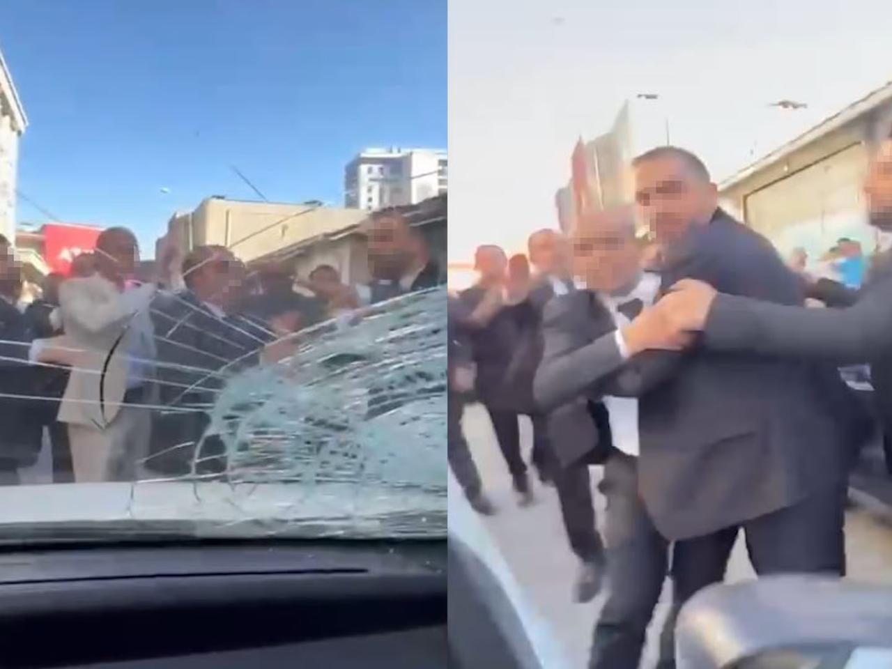 Düğün konvoyuna tepki gösterince saldırıya uğradı