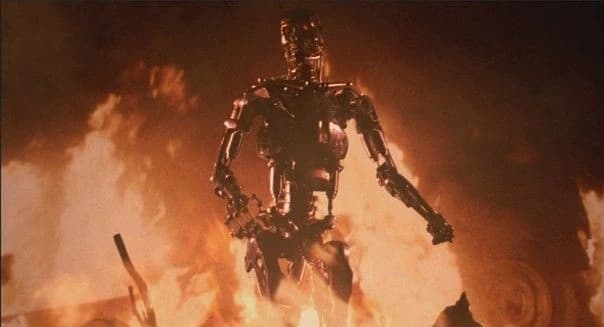 Terminatör 2 robotun yakıldığı sahne