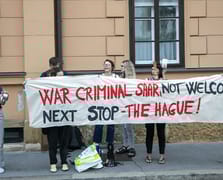 İsrail Dışişleri Bakanı Saar’a Zagreb’de protesto