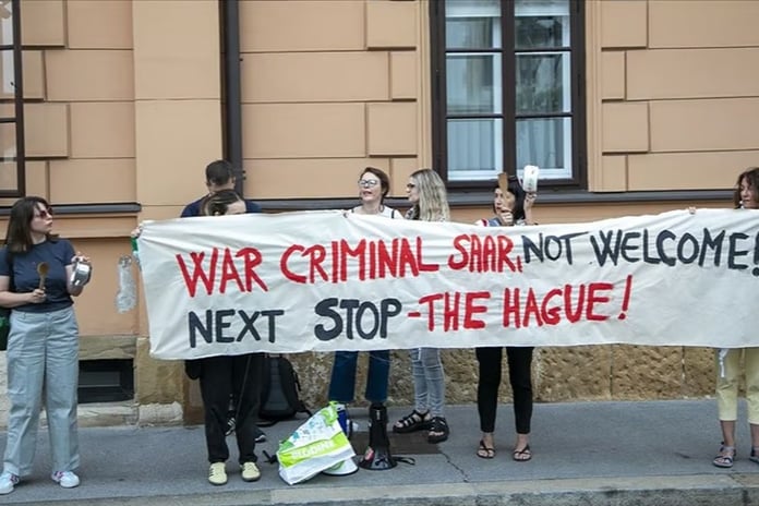 İsrail Dışişleri Bakanı Saar’a Zagreb’de protesto