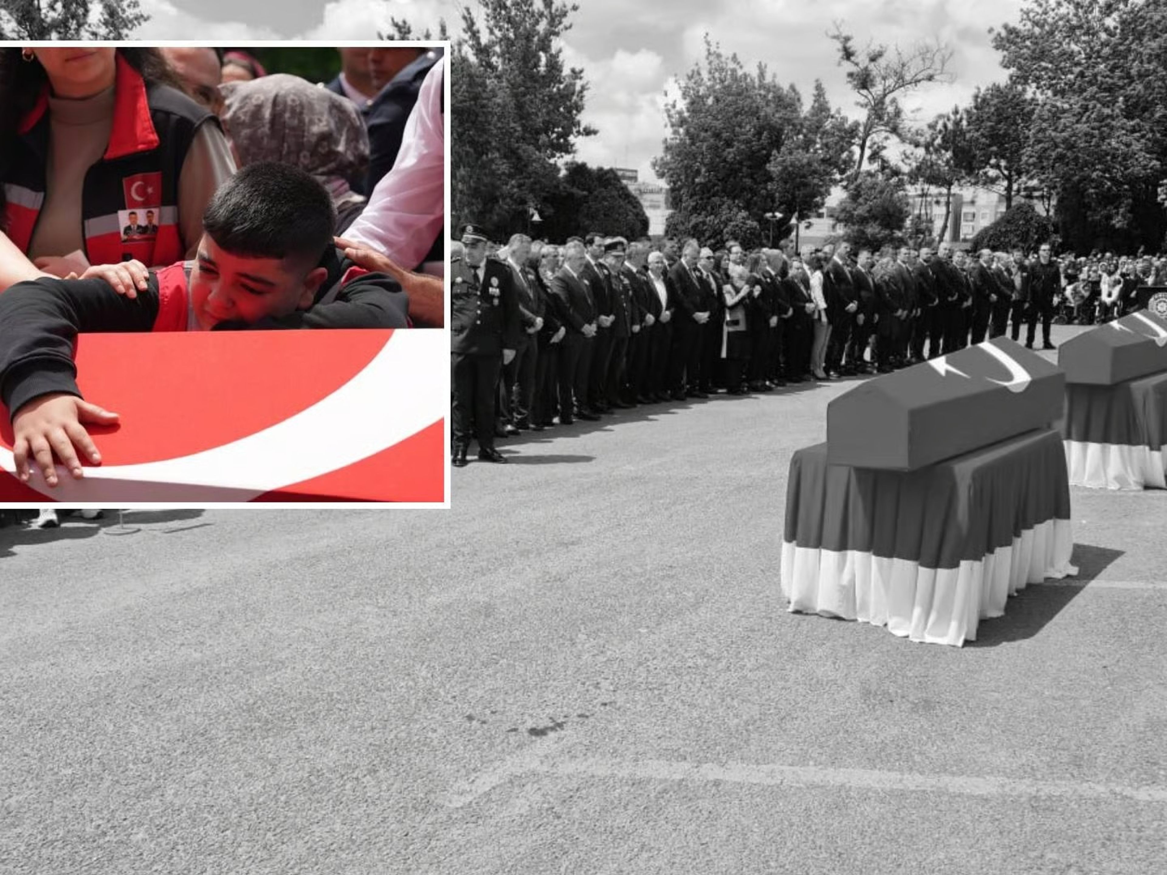 Çorlu'da şehit düşen polislerimiz gözyaşlarıyla toprağa verildi
