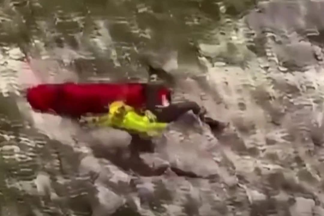 Kurtarmak için gitti, kayalıklardan yuvarlandı