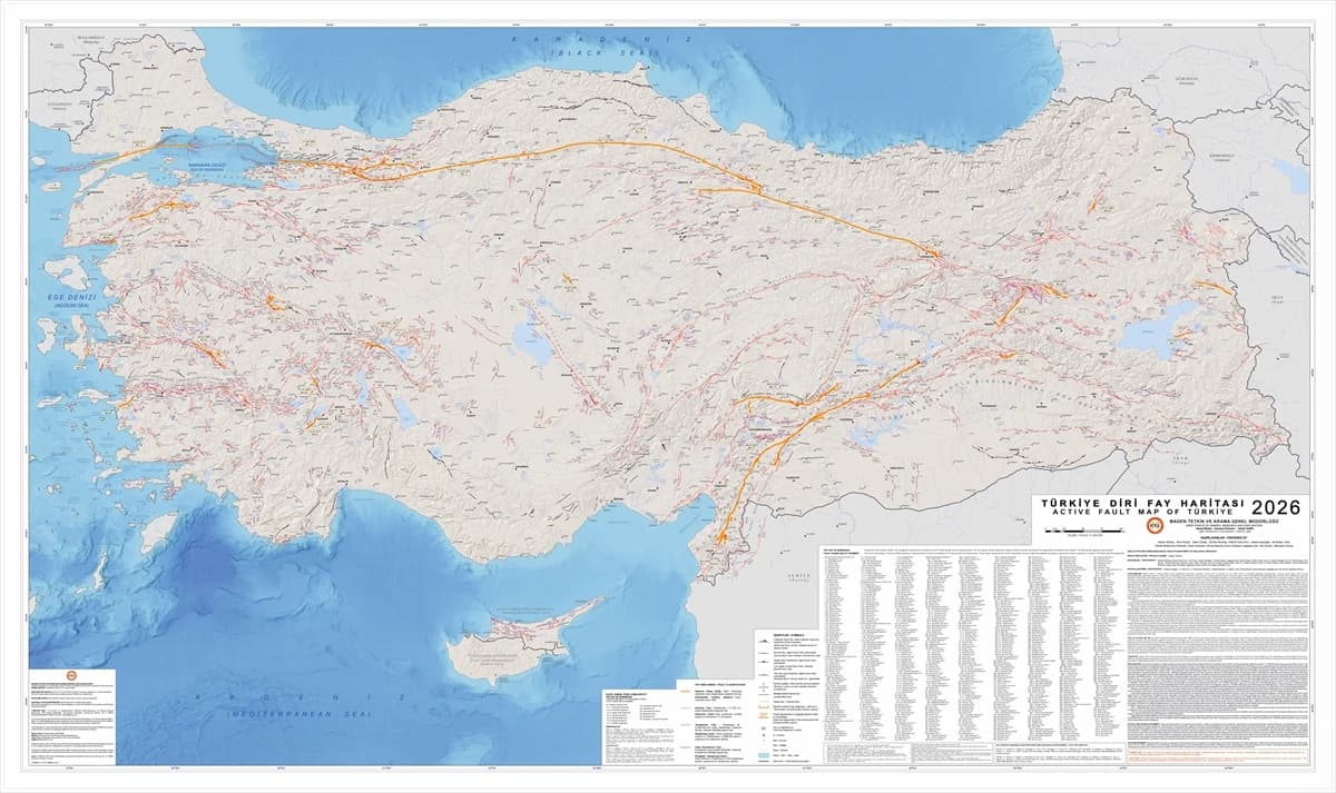 Türkiye Diri Fay Haritası 2026