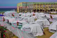 Gazze Şeridi'nde kurulan "Yıldız Tilbe Çadır Kenti"nin açılışı yapıldı