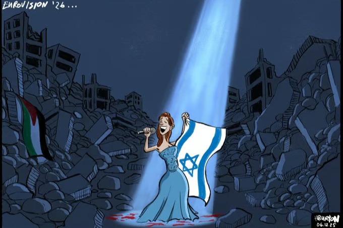 İrlandalı karikatürist: İsrail sadece Eurovision'dan değil her yerden men edilmeli