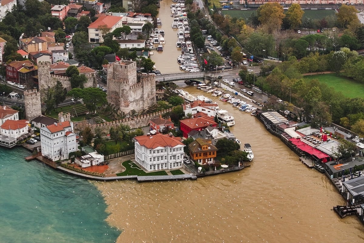 İstanbul Boğazı kıyı kesimlerinde deniz rengi kahverengiye döndü