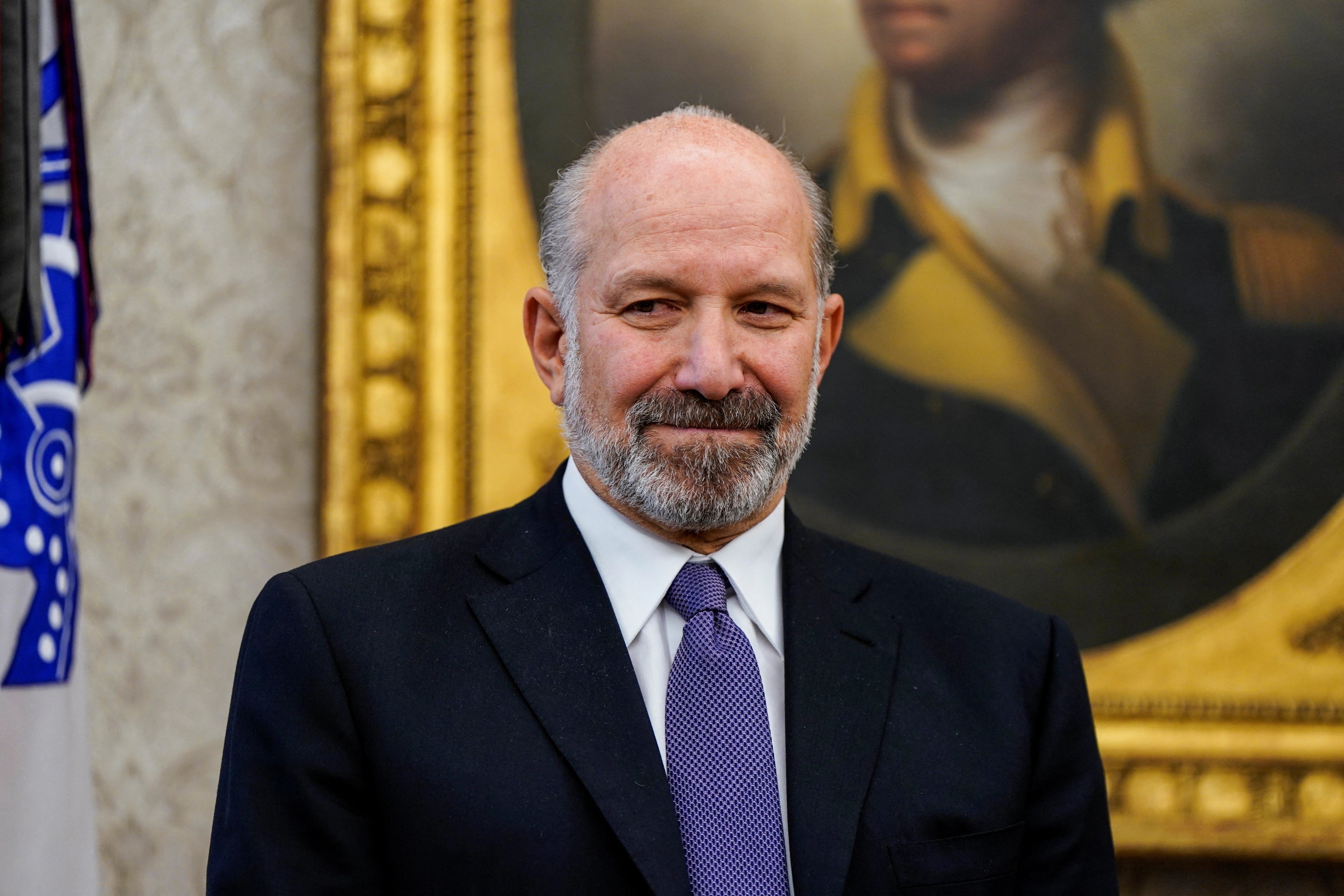 Howard Lutnick at the White House in Washington, Feb. 3, 2025 - Reuters