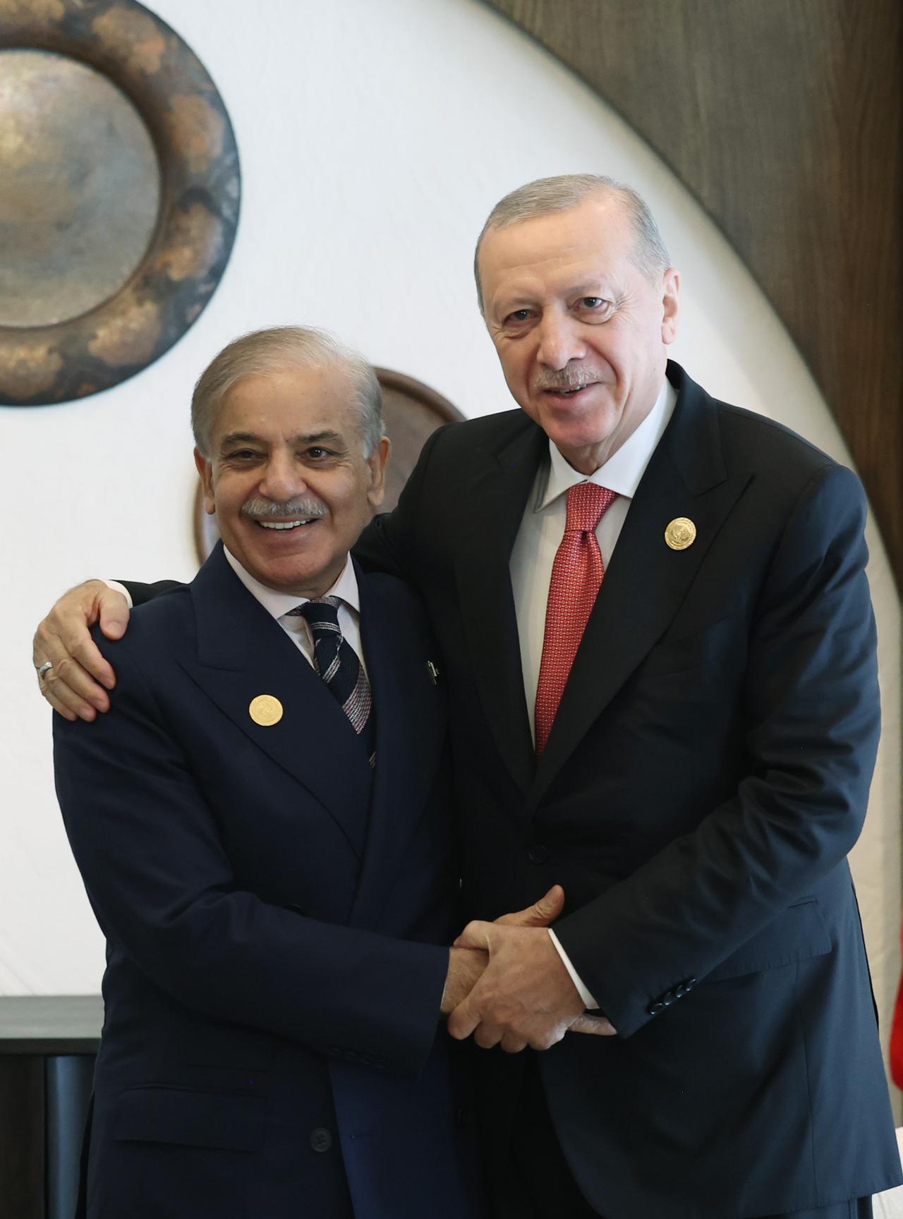 Cumhurbaşkanı Erdoğan, Pakistan Başbakanı Şahbaz Şerif ile görüştü - AA