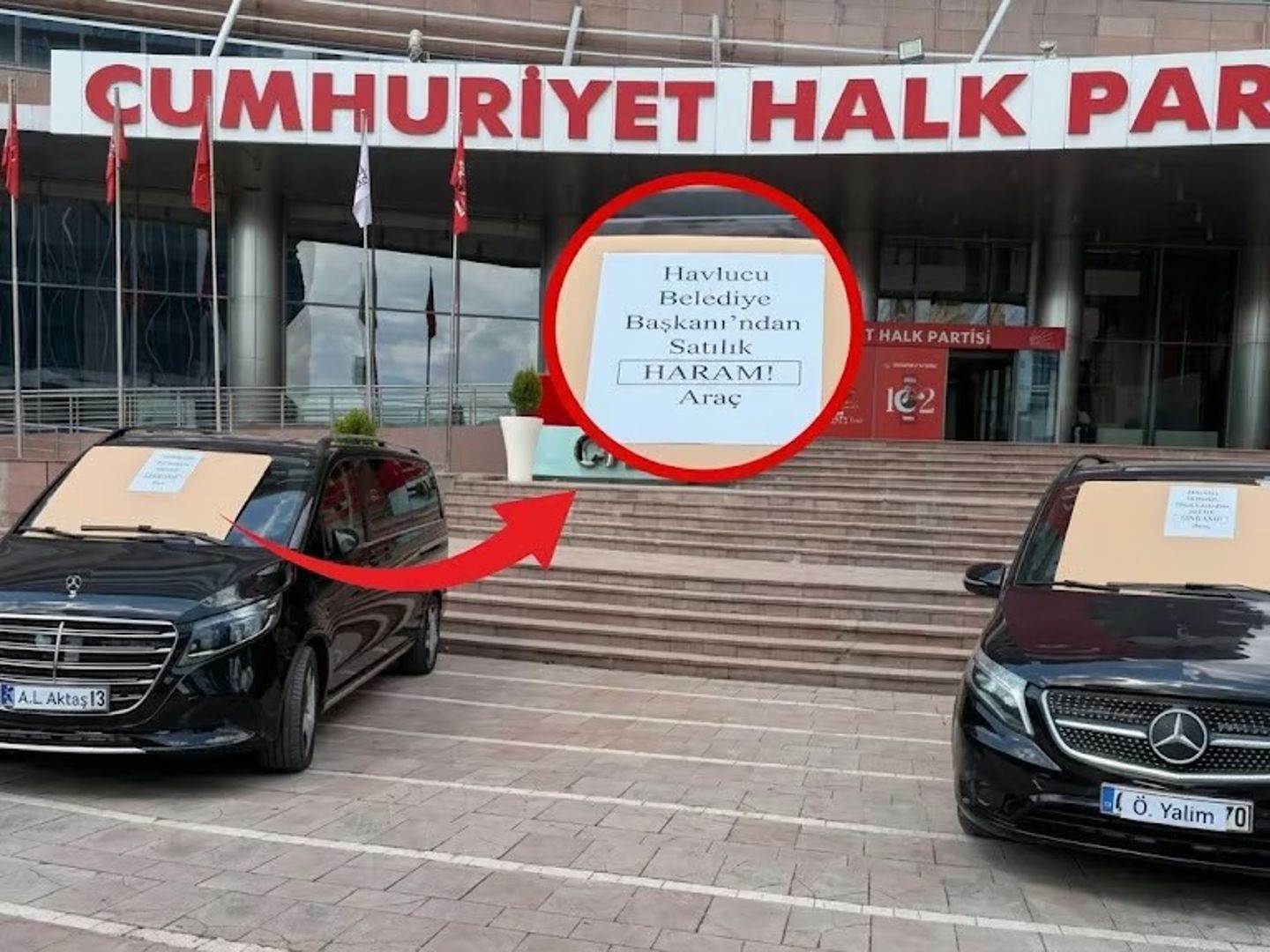 Kemal Kılıçdaroğlu'nun talimatıyla CHP Genel Merkez önüne çekildi! 'Satılık haram araç'