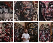 Halı ve perdeler ressamın fırçasıyla yeniden hayat buluyor