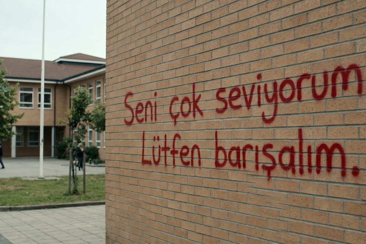 Okul duvarına "Seni Seviyorum" yazdı: 4 yıl hapsi isteniyor