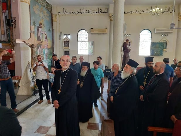 Kilise liderleri İsrail'in kilise bombaladığı Gazze’yi ziyaret etti