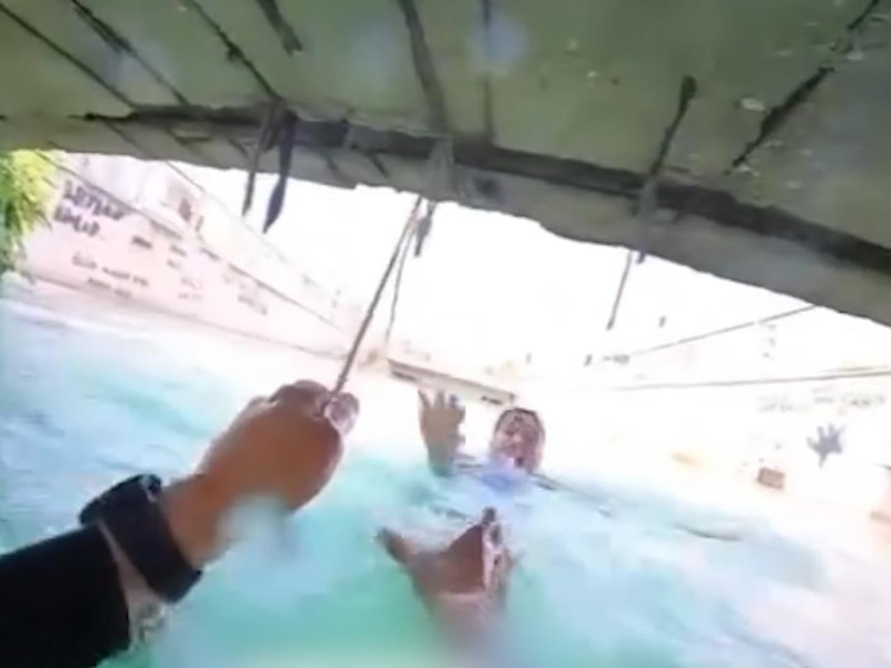Kurye boğulmak üzere olan çocuğu kurtardı