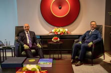 SSB Başkanı Görgün, Halkbank Genel Müdürü Arslan ile bir araya geldi