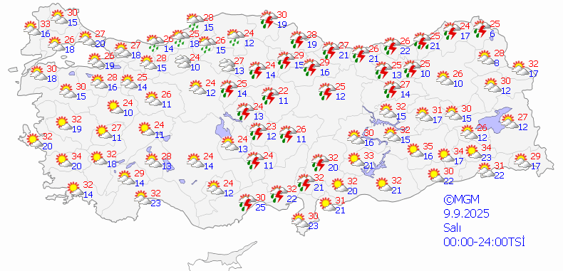 Ülke genelinde hava durumu: Sıcaklık düşüyor, yağış başlıyor