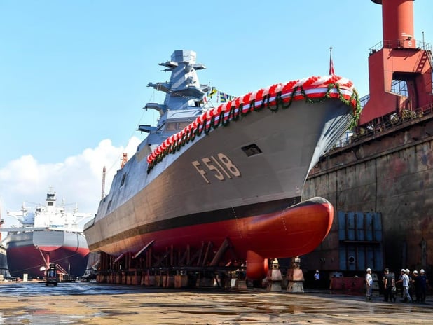 TCG İçel fırkateyninin denize indirme töreni gerçekleştirildi