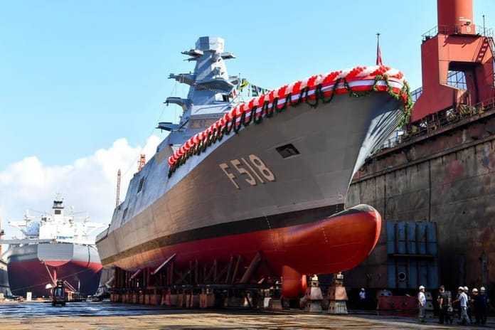 TCG İçel fırkateyninin denize indirme töreni gerçekleştirildi