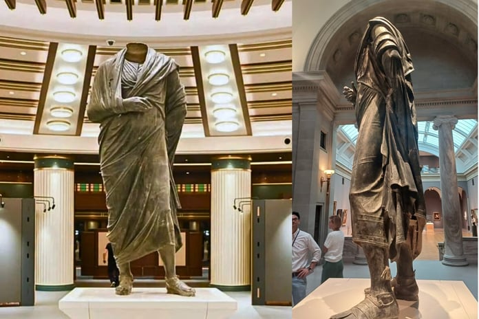 Marcus Aurelius heykeli Beştepe'de ziyaretçiyle buluşuyor