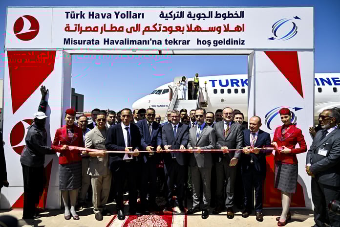 THY 10 yıl aradan sonra Misrata uçuşlarına yeniden başladı