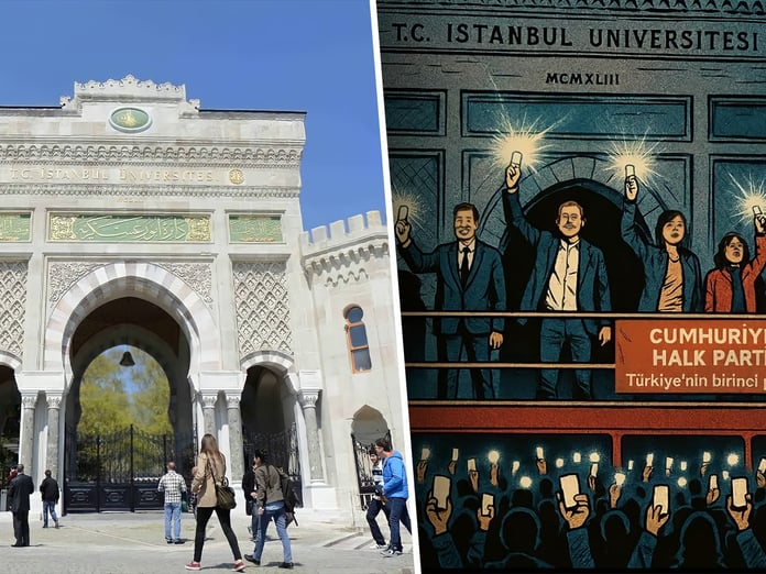 Başarır’ın Beyazıt Mitingi paylaşımı: Fetih ayeti ve tuğra yer almadı