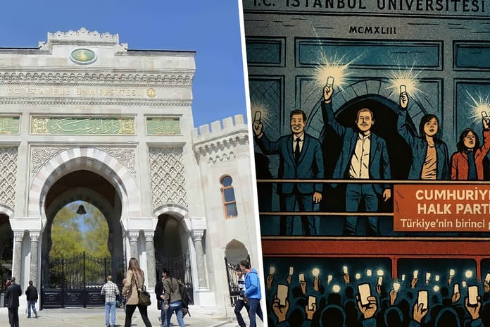 Başarır’ın Beyazıt Mitingi paylaşımı: Fetih ayeti ve tuğra yer almadı