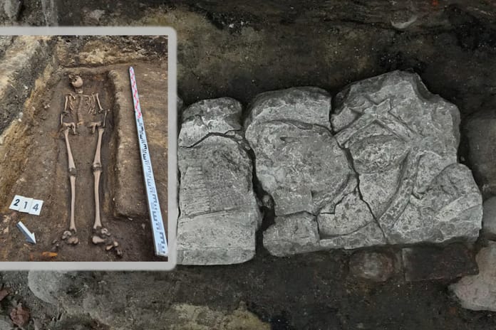 Dondurmacının altında Ortaçağ şövalyesi mezarı çıktı