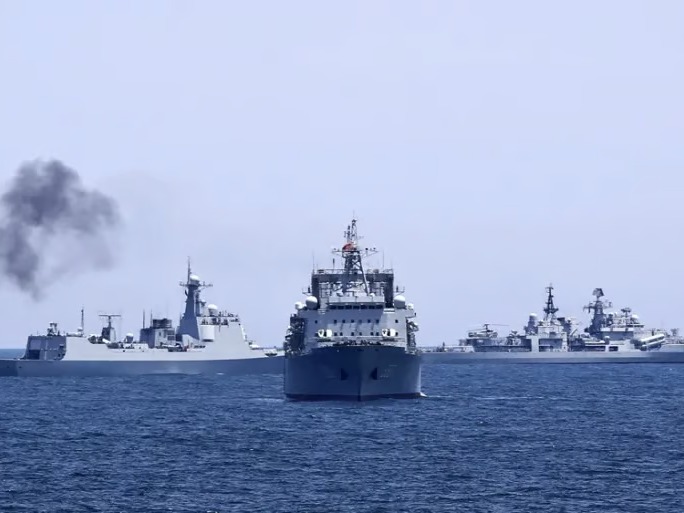 China And Russia Launch Naval Drills In Sea Of Japan