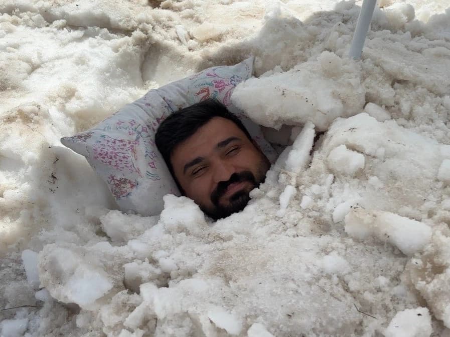 Vatandaştan sıcak havalara karşı ilginç çözüm