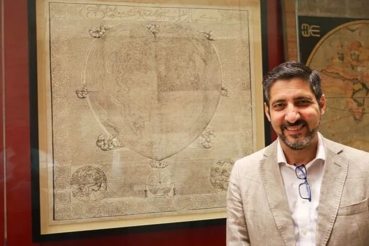 Tarihi haritaya göre Kanuni dünyanın hükümdarı 
