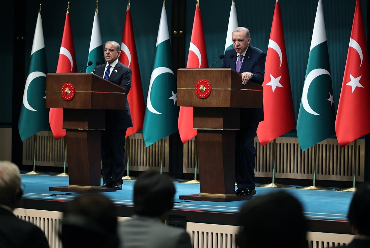 Pakistan Başbakanı Şahbaz Şerif ve Cumhurbaşkanı Erdoğan - AA