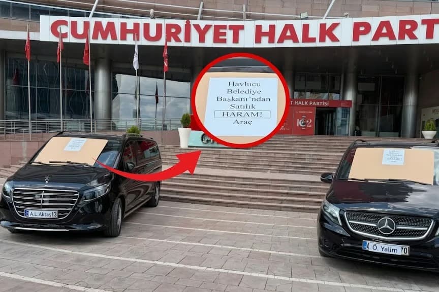 Kemal Kılıçdaroğlu'nun talimatıyla CHP Genel Merkez önüne çekildi! 'Satılık haram araç'
